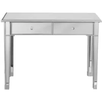 Halsey Mirrored Two-Drawer Console Table in Silver by SEI Furniture