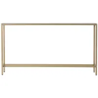 Solange Long Console Table in Gold by SEI Furniture