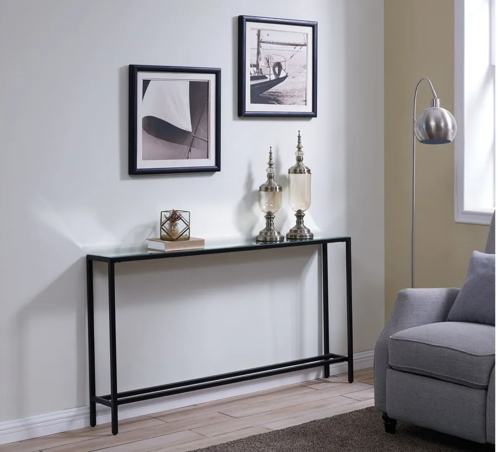 Solange Narrow Long Console Table in Gray by SEI Furniture