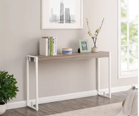 Bingham Narrow Console Table in White by SEI Furniture