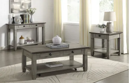 Lark Sofa Table in Coffee and Antique Gray by Homelegance