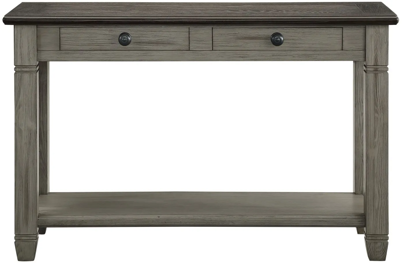 Lark Sofa Table in 2-Tone Finish (Coffee and Antique Gray) by Homelegance