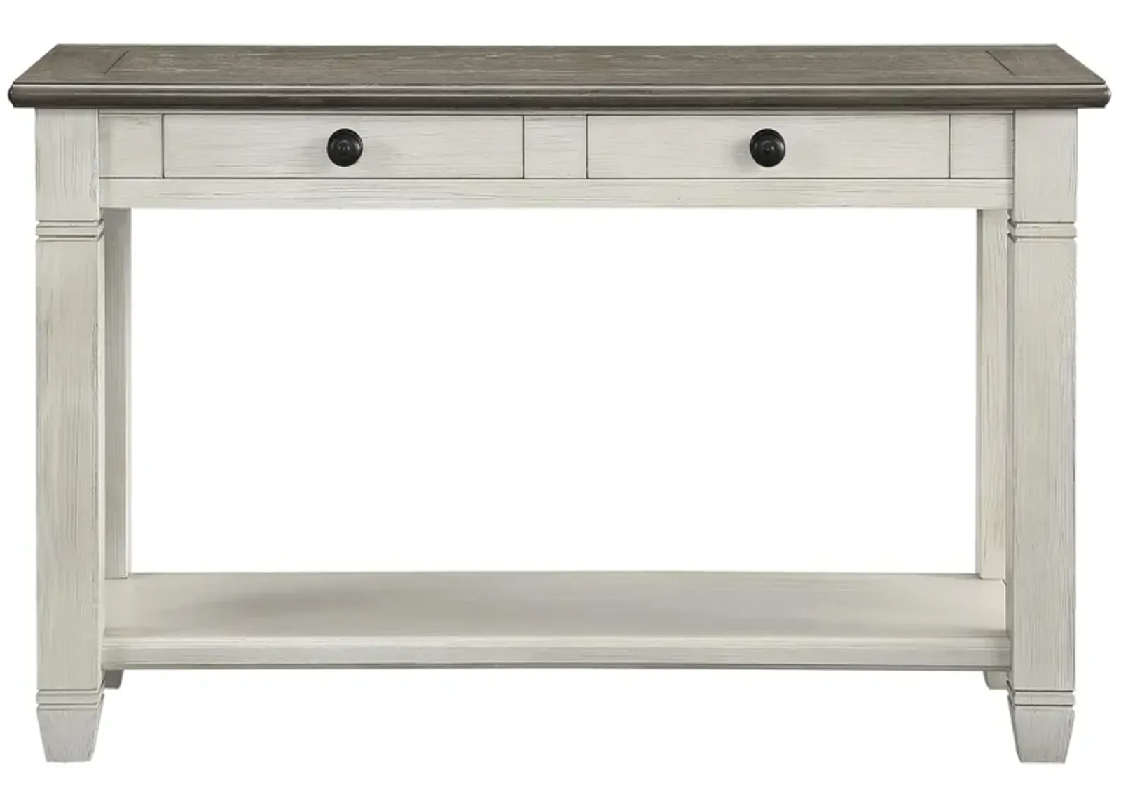 Lark Sofa Table in Antique White and Rosy Brown by Homelegance