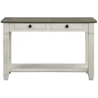 Lark Sofa Table in 2-Tone Finish (Antique White and Rosy Brown) by Homelegance