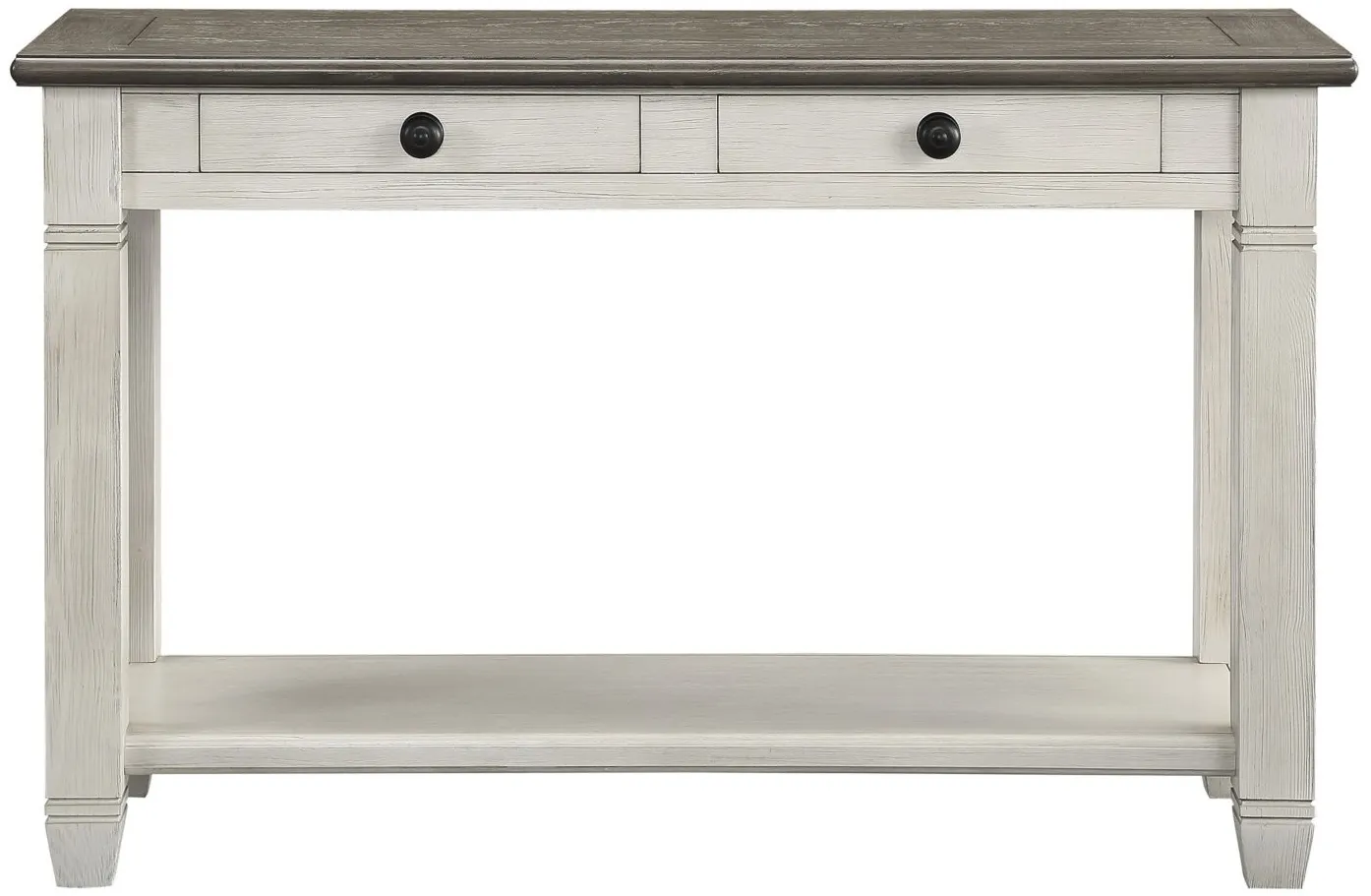 Lark Sofa Table in 2-Tone Finish (Antique White and Rosy Brown) by Homelegance