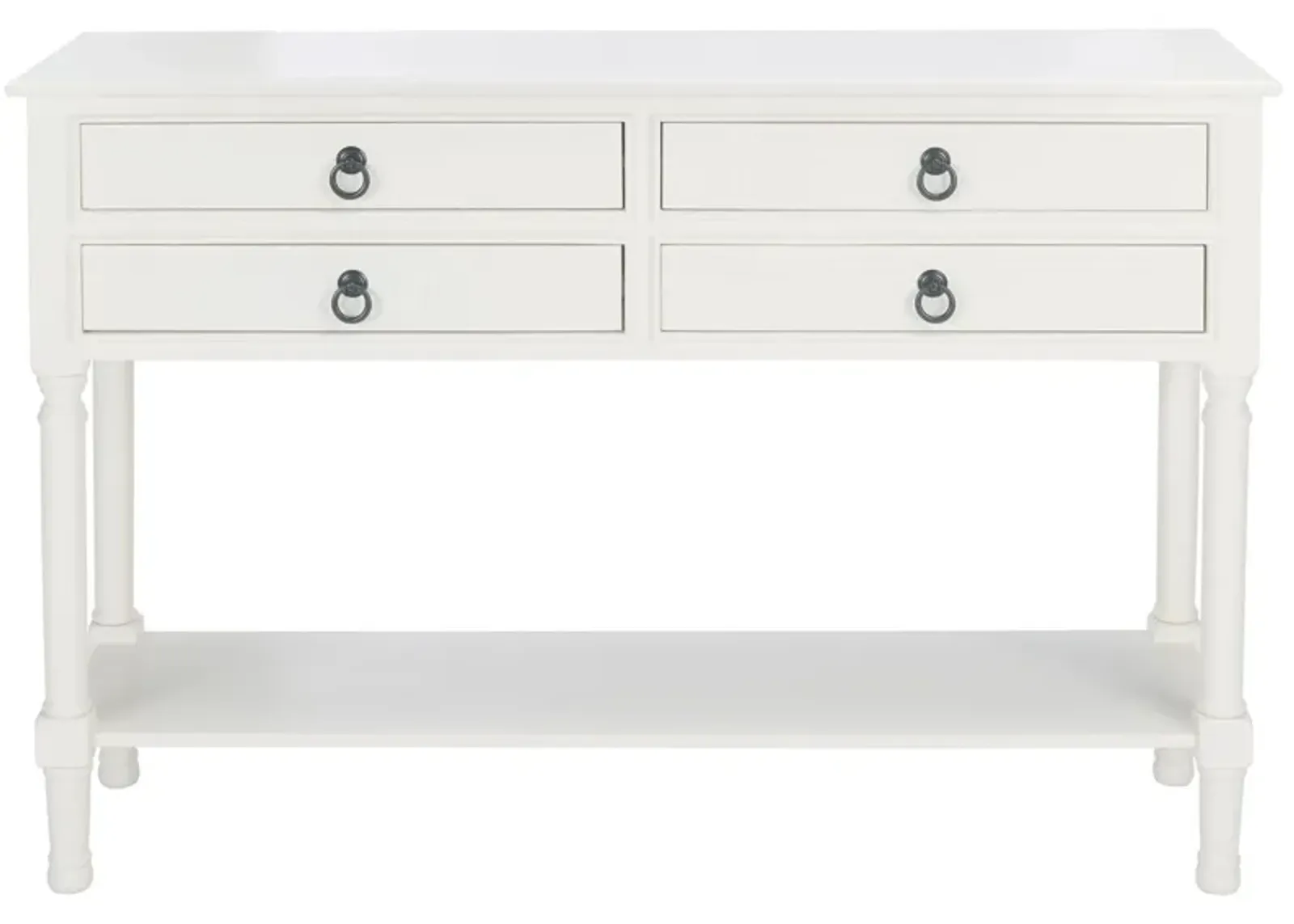 Aiden Console Table in Distrssed White by Safavieh