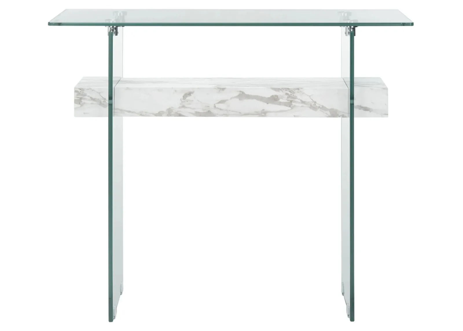 Alex Rectangular Console Table in White by Safavieh