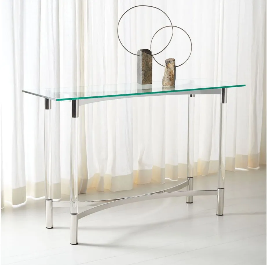 Asa Console Table in Silver by Safavieh