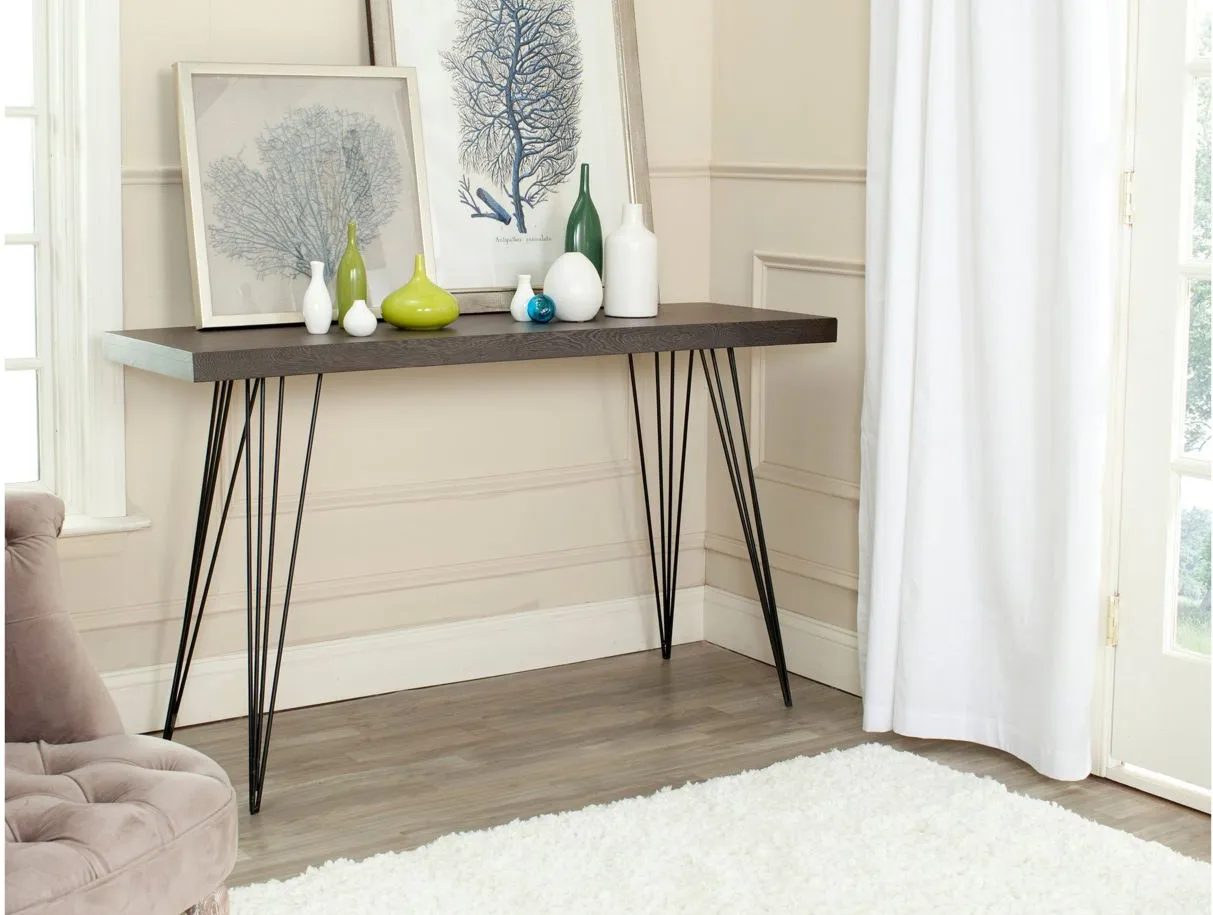 Athena Console Table in Dark Brown by Safavieh