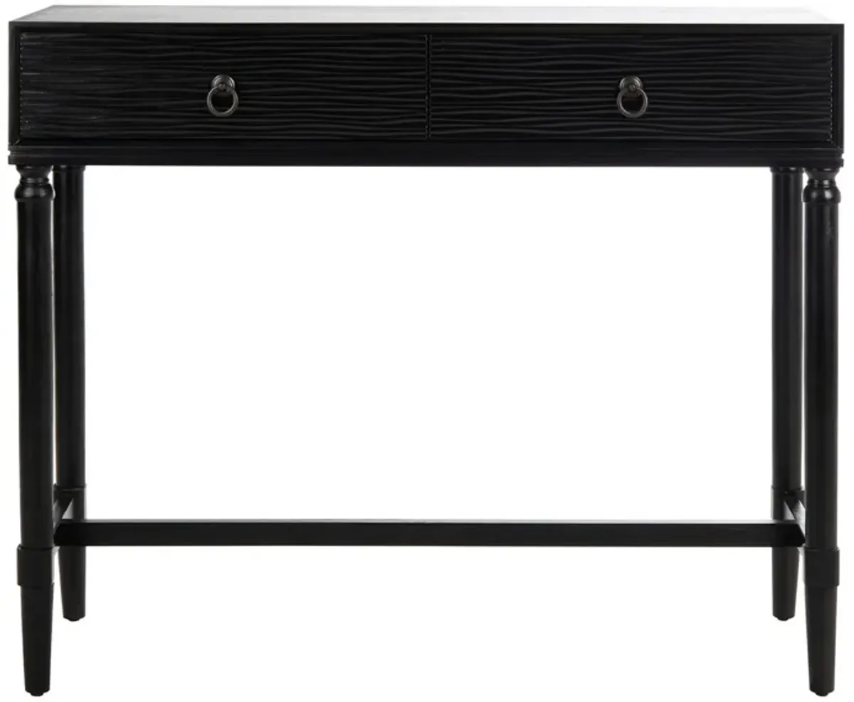 Autumn 2 Drawer Console Table in Black by Safavieh