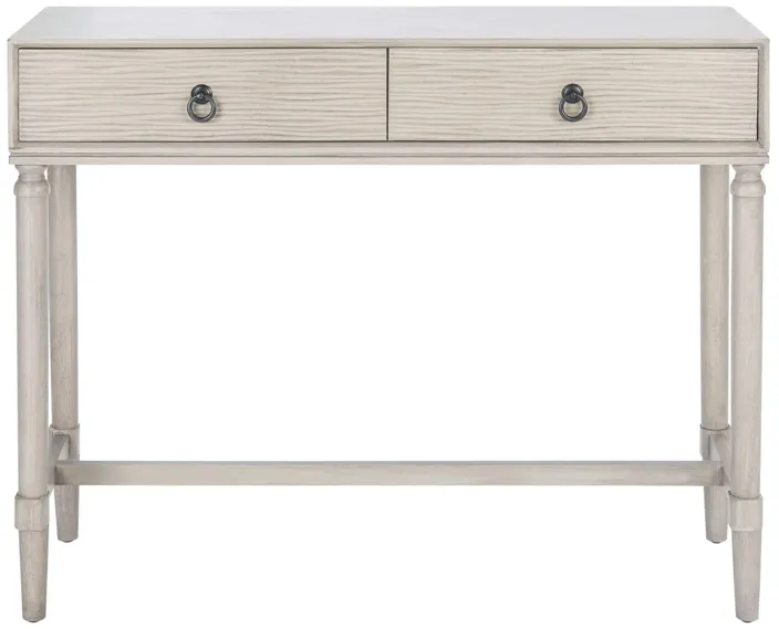 Autumn 2 Drawer Console Table in Greige by Safavieh