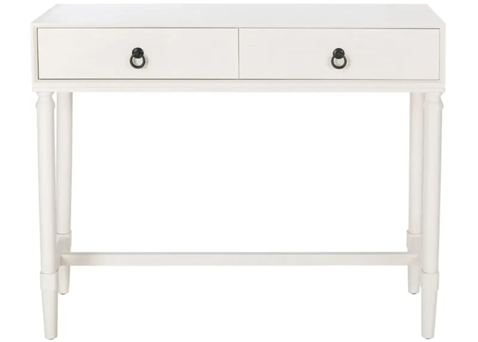 Autumn 2 Drawer Console Table in Distrssed White by Safavieh