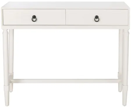 Autumn 2 Drawer Console Table in Distrssed White by Safavieh