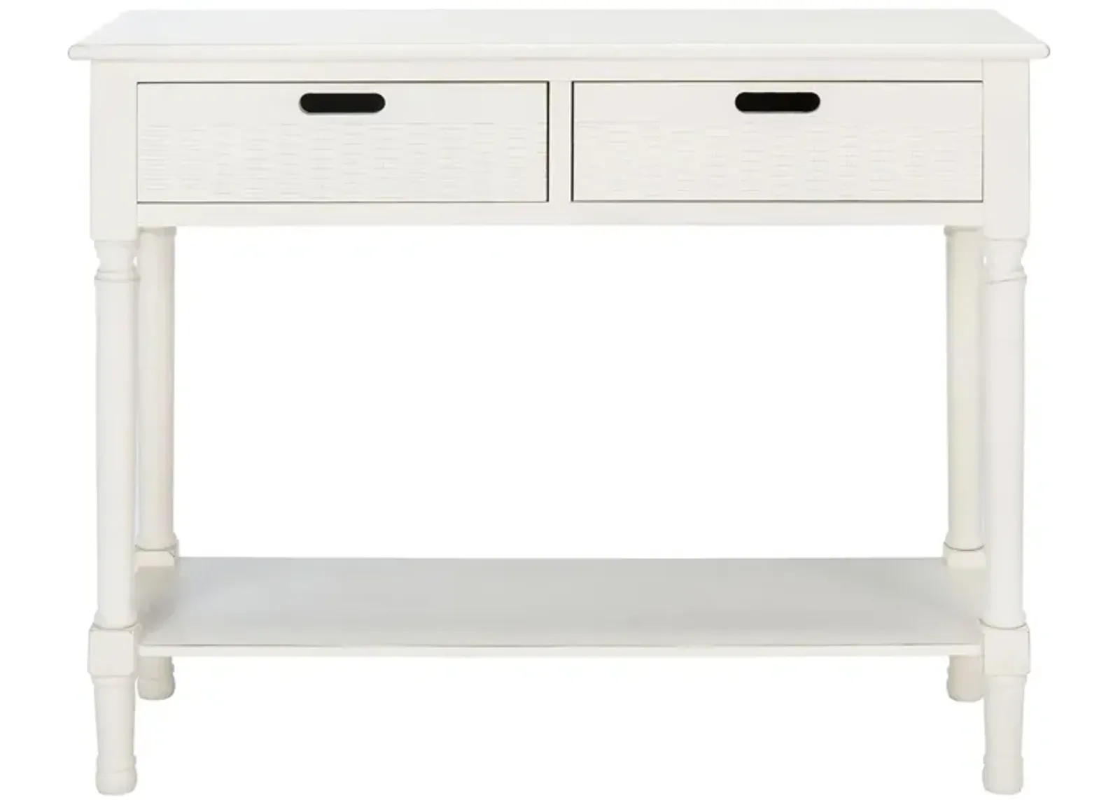 Beale 2 Drawer Console Table in Distressed White by Safavieh