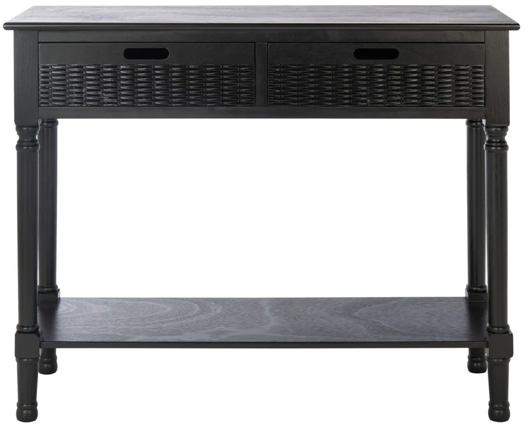 Beale 2 Drawer Console Table in Black by Safavieh