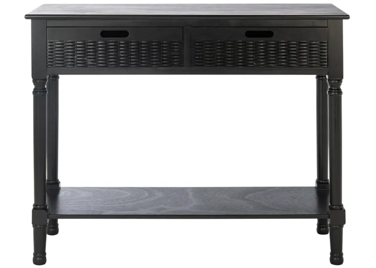 Beale 2 Drawer Console Table in Black by Safavieh