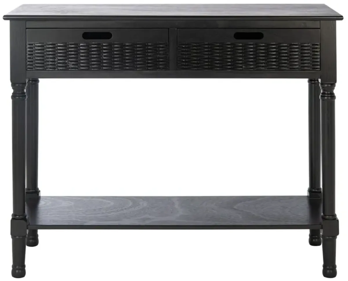 Beale 2 Drawer Console Table in Black by Safavieh