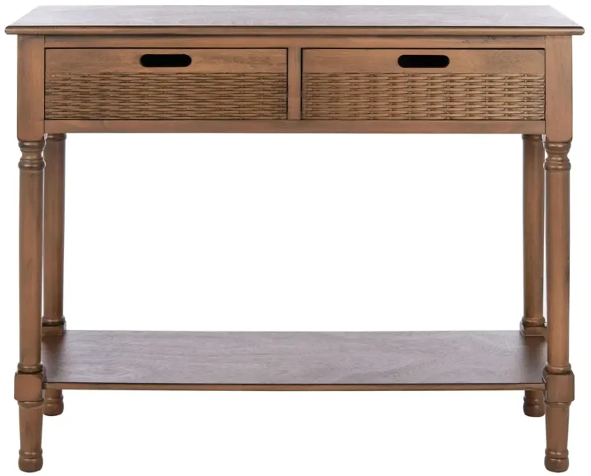 Beale 2 Drawer Console Table in Brown by Safavieh