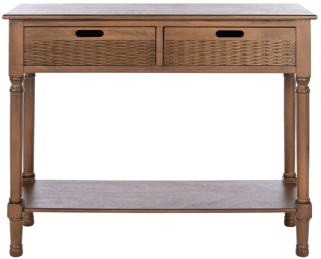 Beale 2 Drawer Console Table in Brown by Safavieh