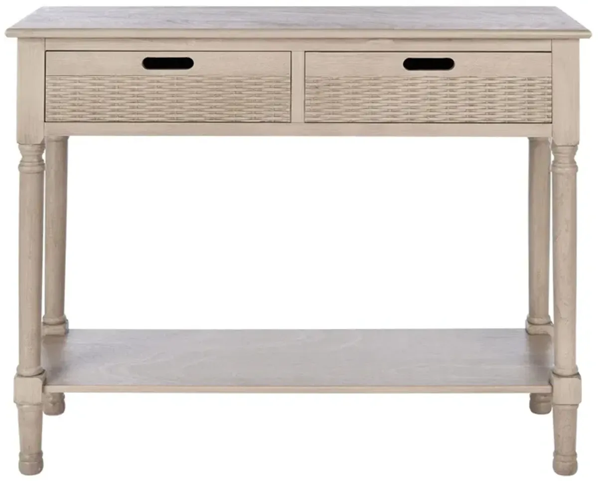 Beale 2 Drawer Console Table in Greige by Safavieh