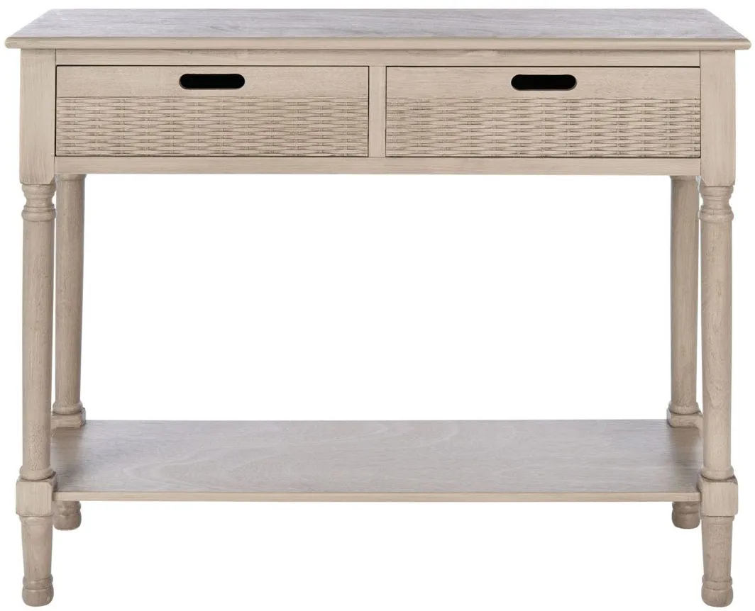 Beale 2 Drawer Console Table in Greige by Safavieh