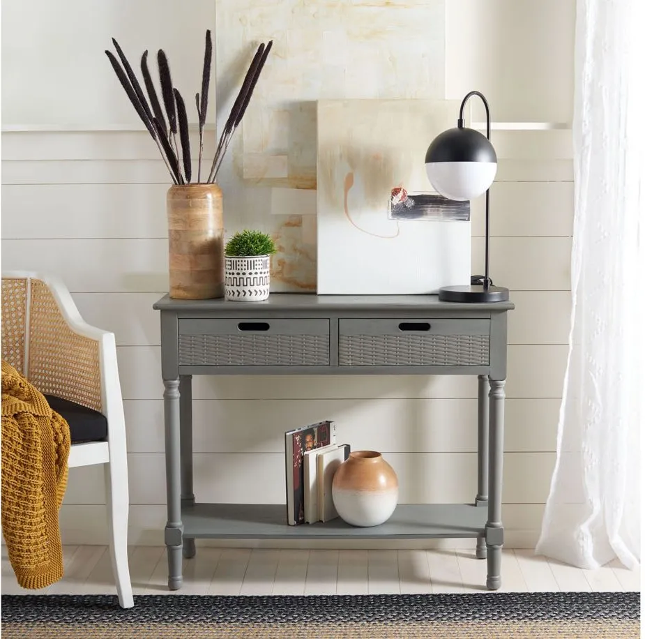 Beale 2 Drawer Console Table in Gray by Safavieh