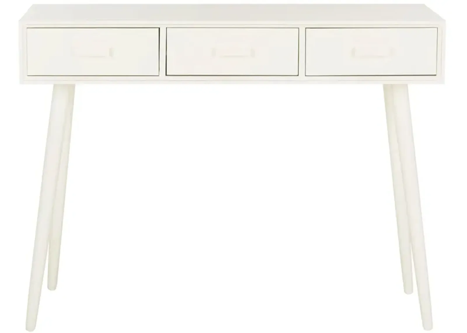 Benji 3 Drawer Console Table in Vintage White by Safavieh