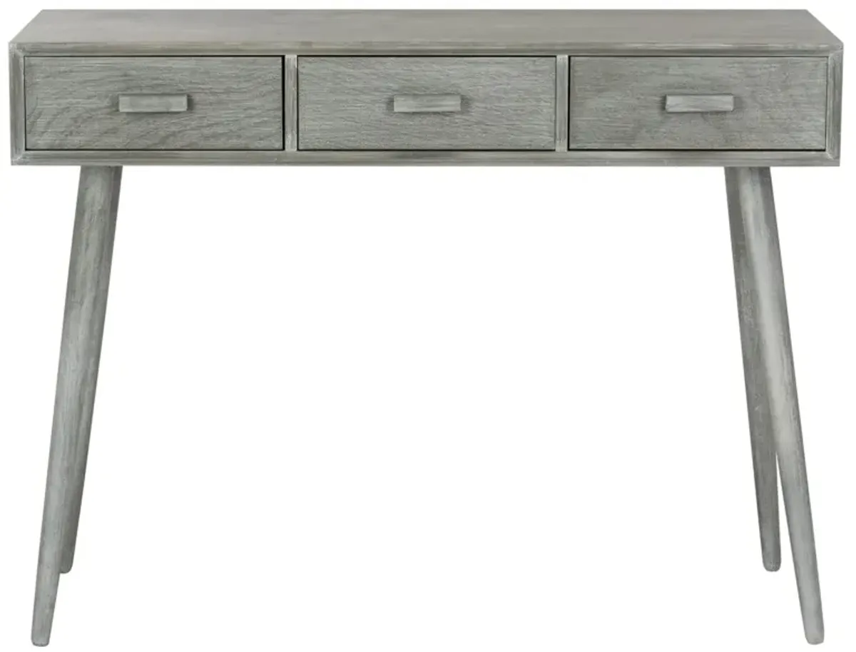 Benji 3 Drawer Console Table in Slate by Safavieh