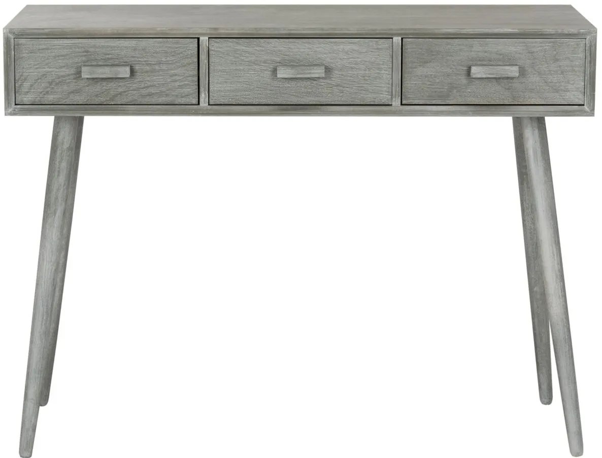 Benji 3 Drawer Console Table in Slate by Safavieh
