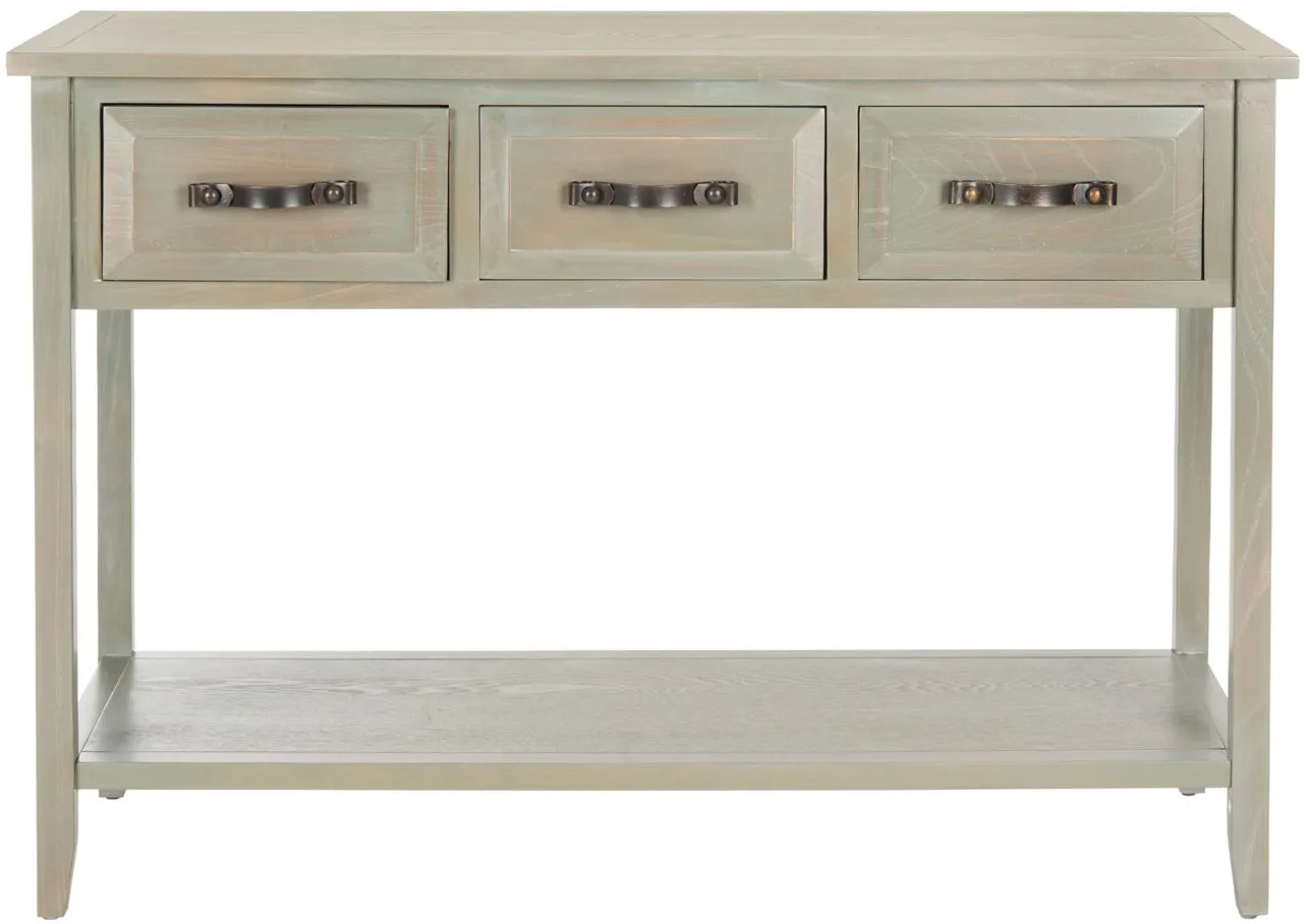 Beth 3 Drawer Console Table in Ash Gray by Safavieh