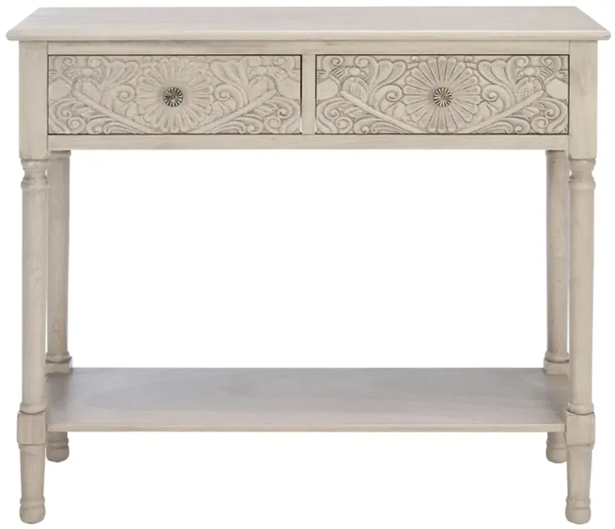 Brynna 2 Drawer Console Table in Greige by Safavieh