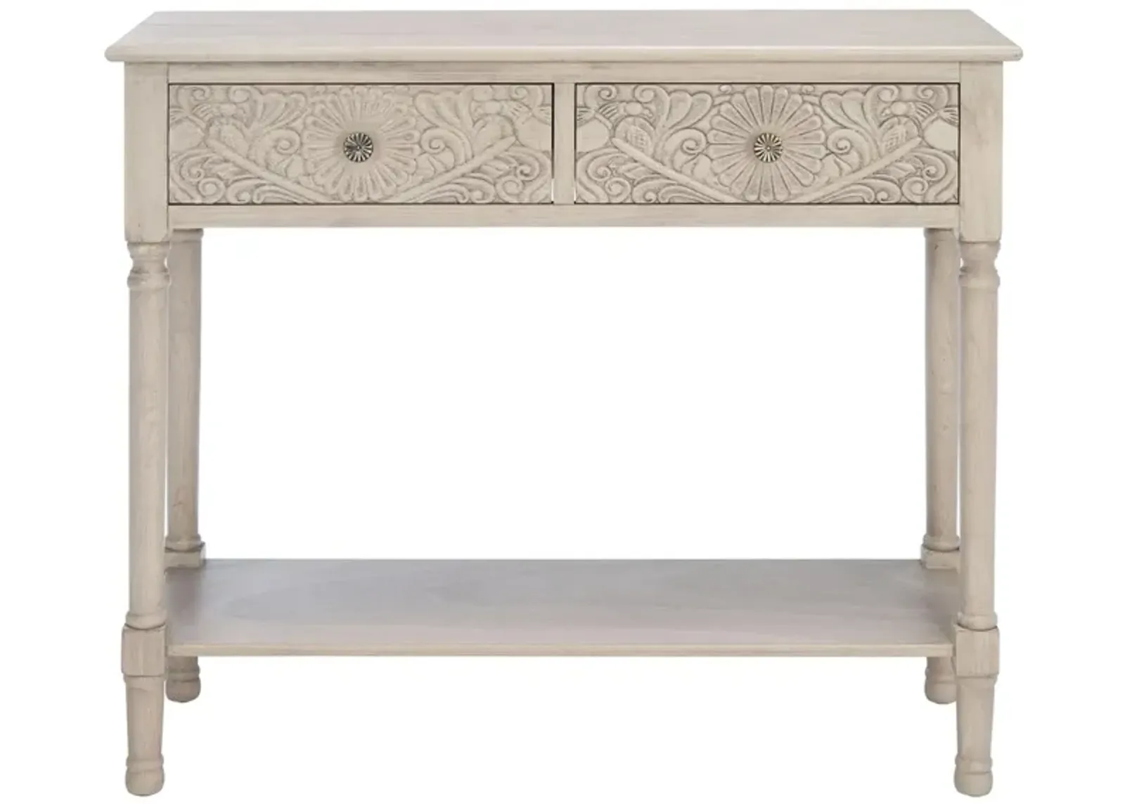 Brynna 2 Drawer Console Table in Greige by Safavieh