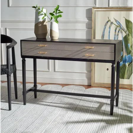 Chandra 4 Drawer Console Table in Black by Safavieh