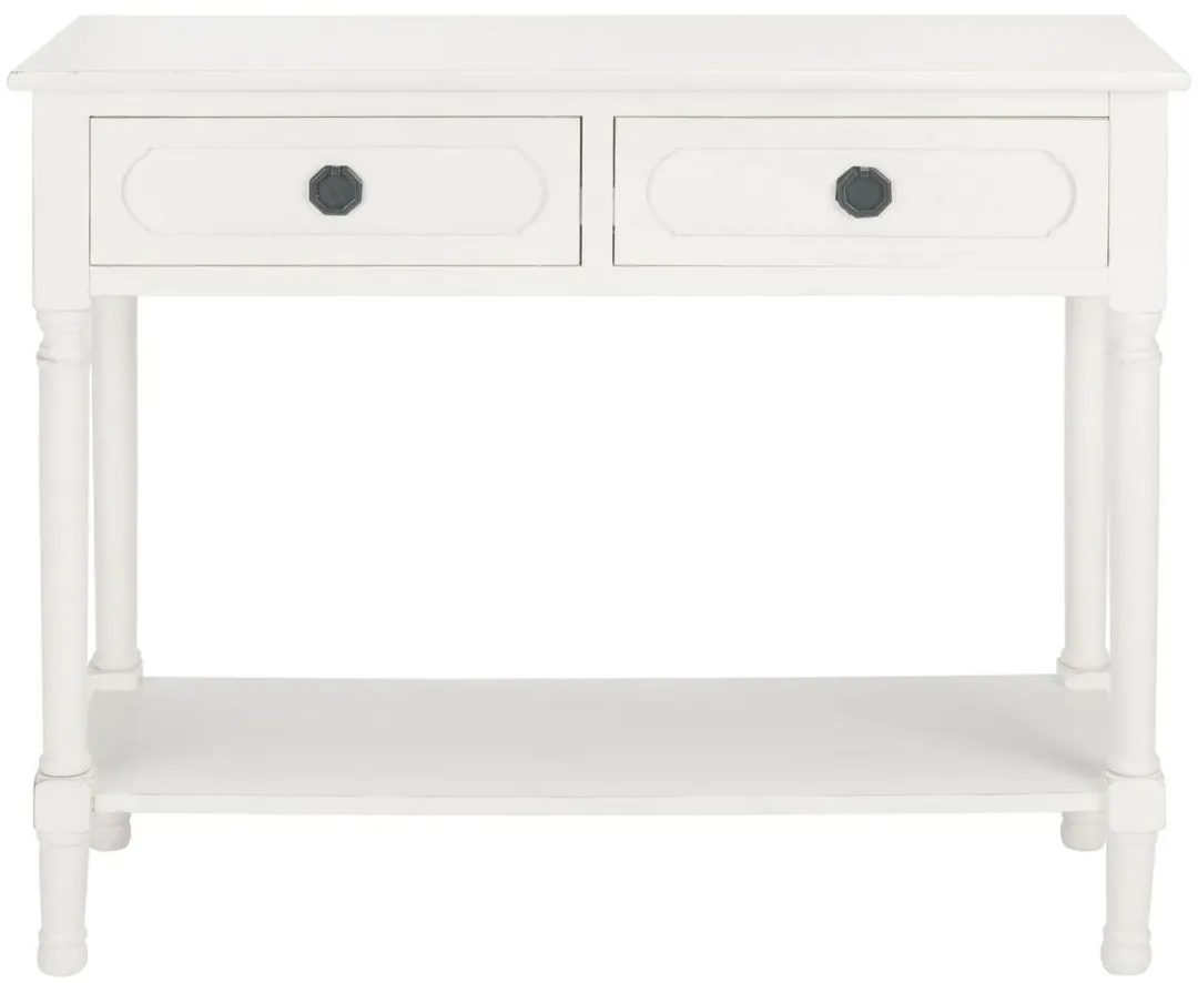 Christa 2 Drawer Console Table in Off White by Safavieh