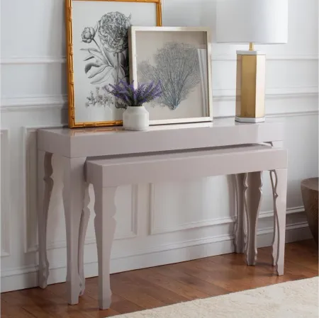 Christa Stacking Console Table in Taupe by Safavieh