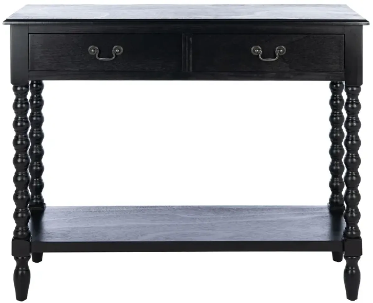 Corbyn 2 Drawer Console Table in Black by Safavieh