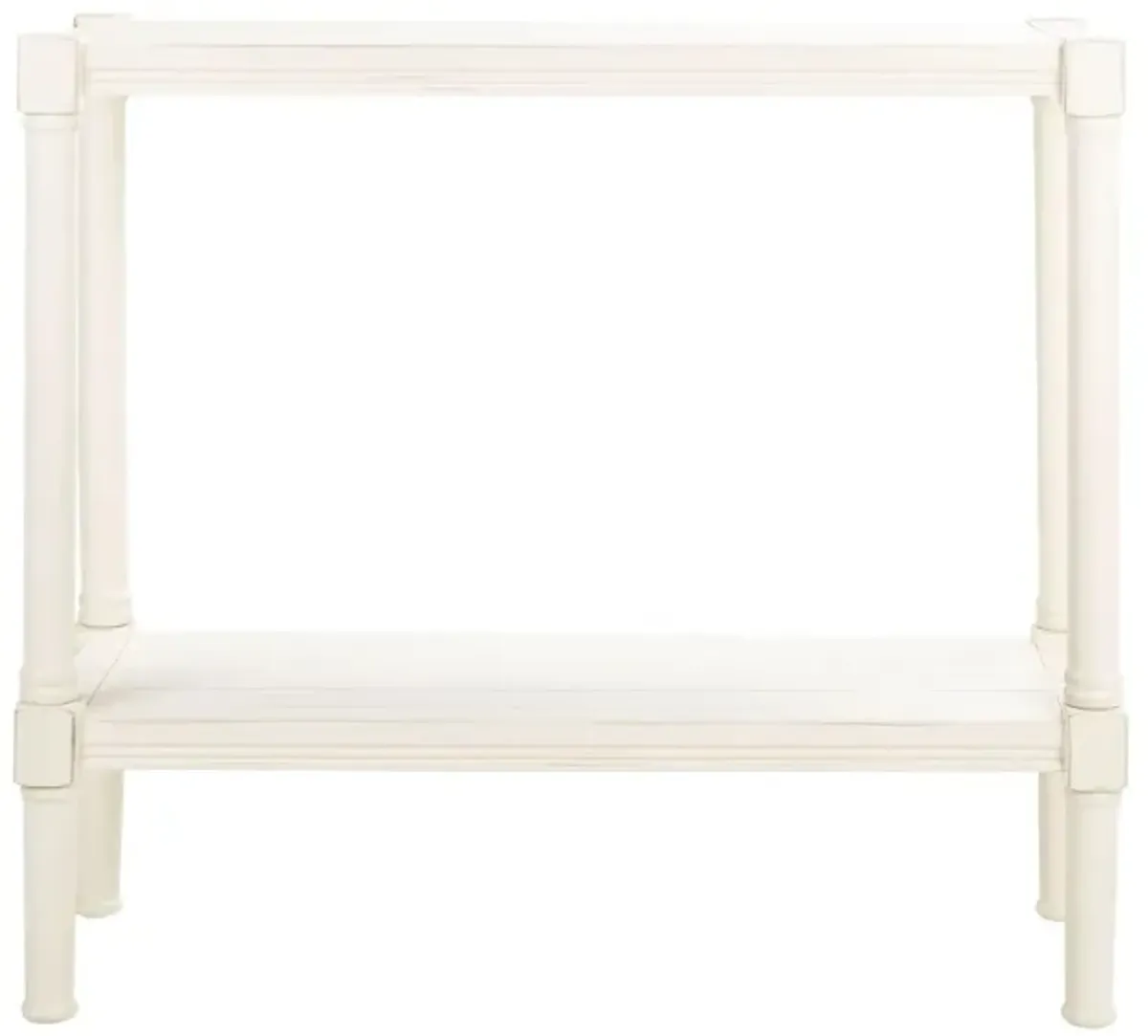 Cynthia Console Table in Distressed White by Safavieh