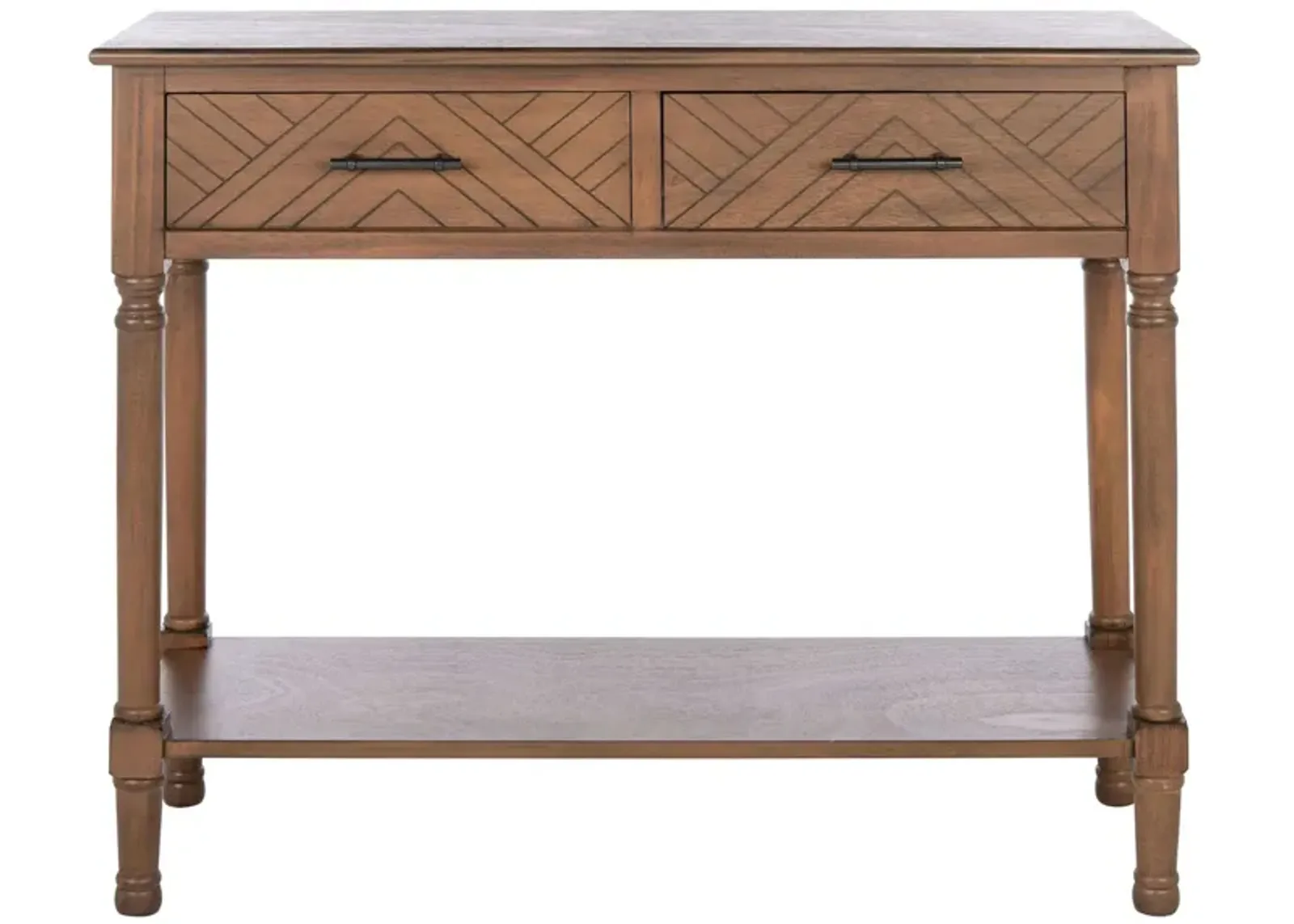 Daegan 2 Drawer Console Table in Brown by Safavieh