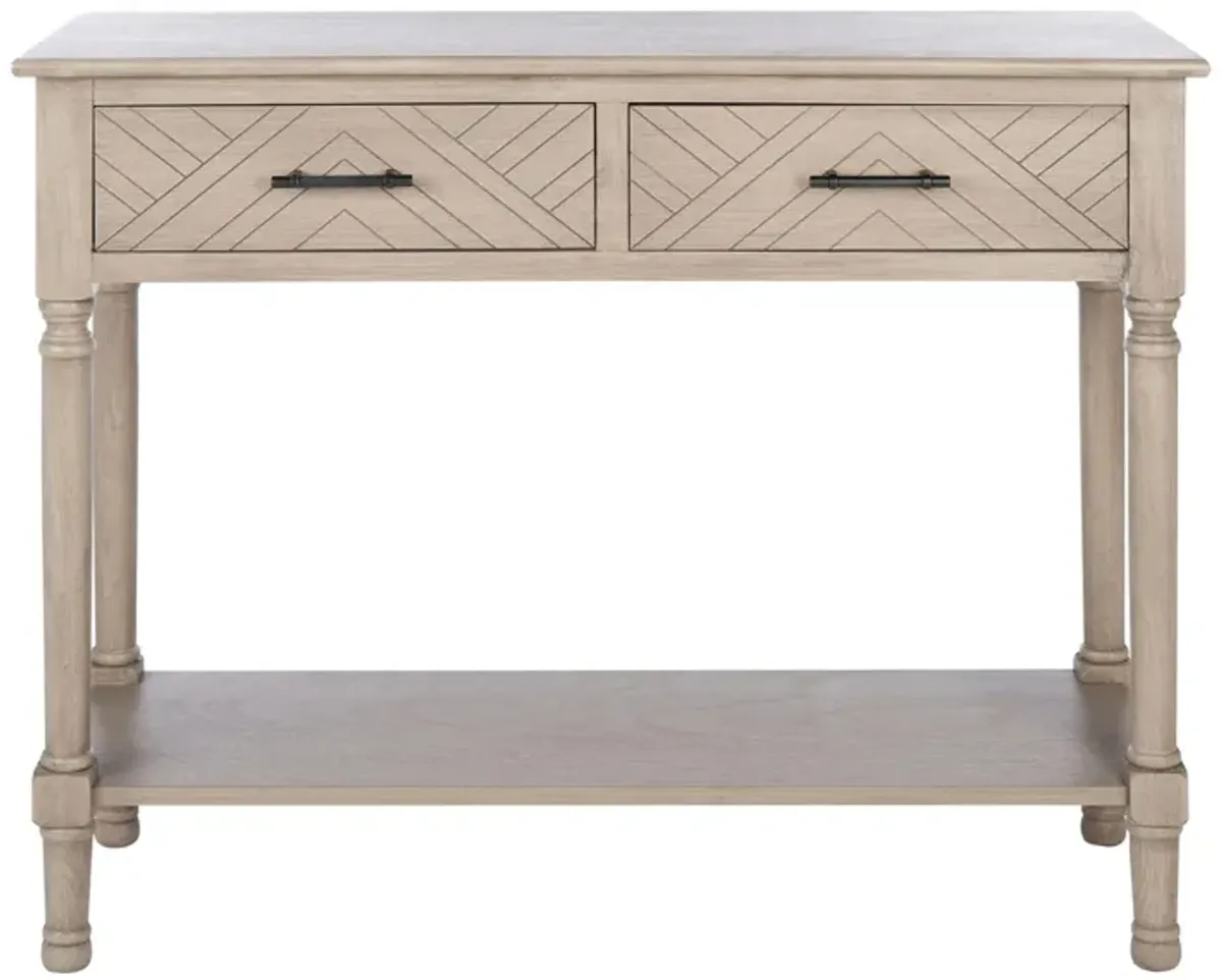 Daegan 2 Drawer Console Table in Greige by Safavieh