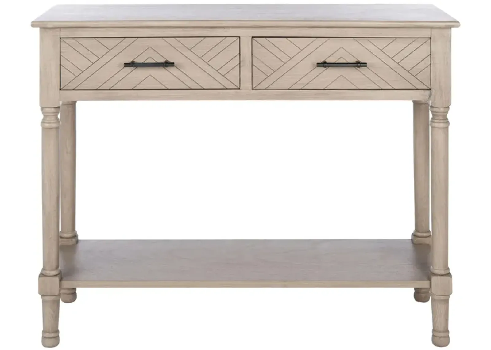 Daegan 2 Drawer Console Table in Greige by Safavieh