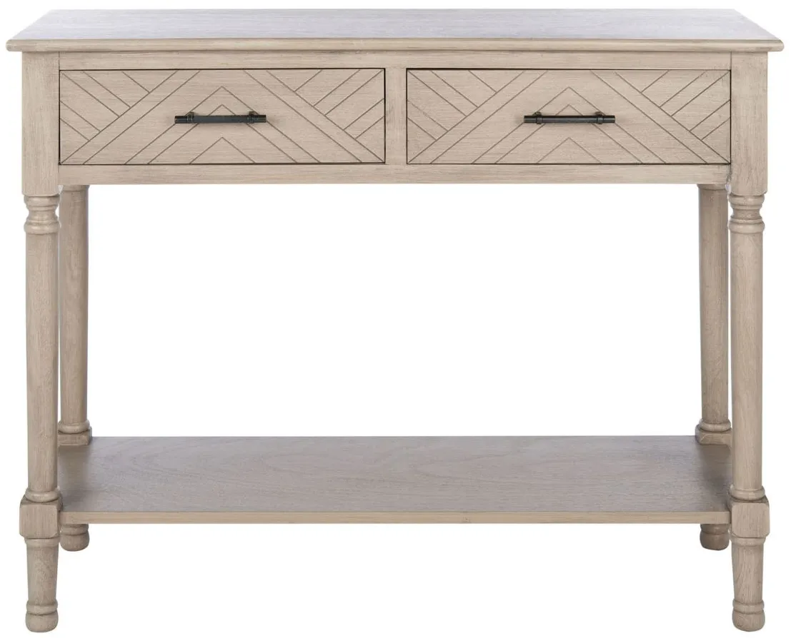 Daegan 2 Drawer Console Table in Greige by Safavieh