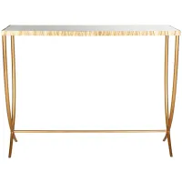Diane Mirror Top Console Table in Gold by Safavieh