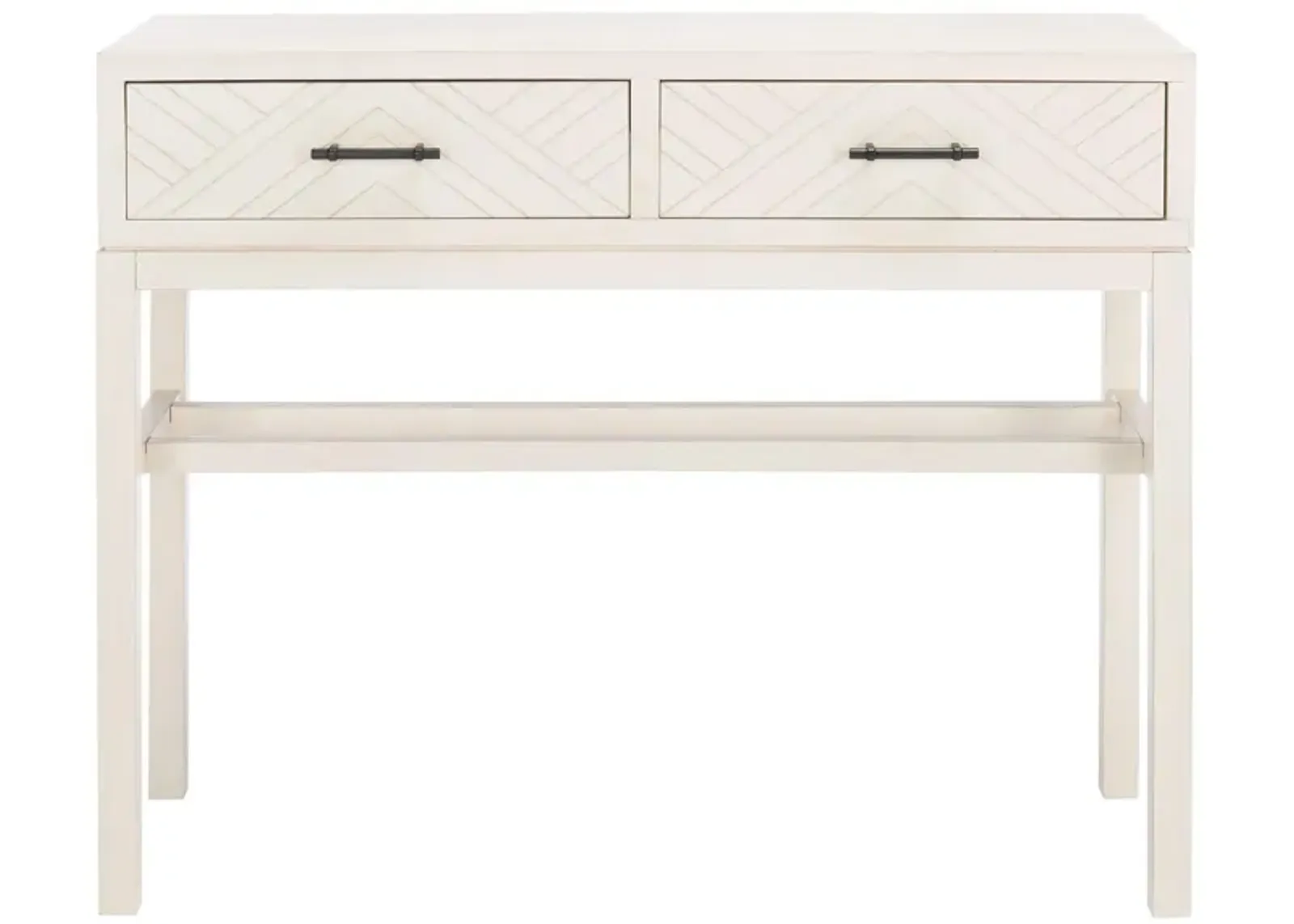 Dryden 2 Drawer Console Table in Distressed White by Safavieh