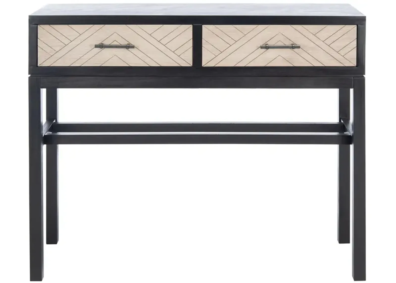 Dryden 2 Drawer Console Table in Black by Safavieh