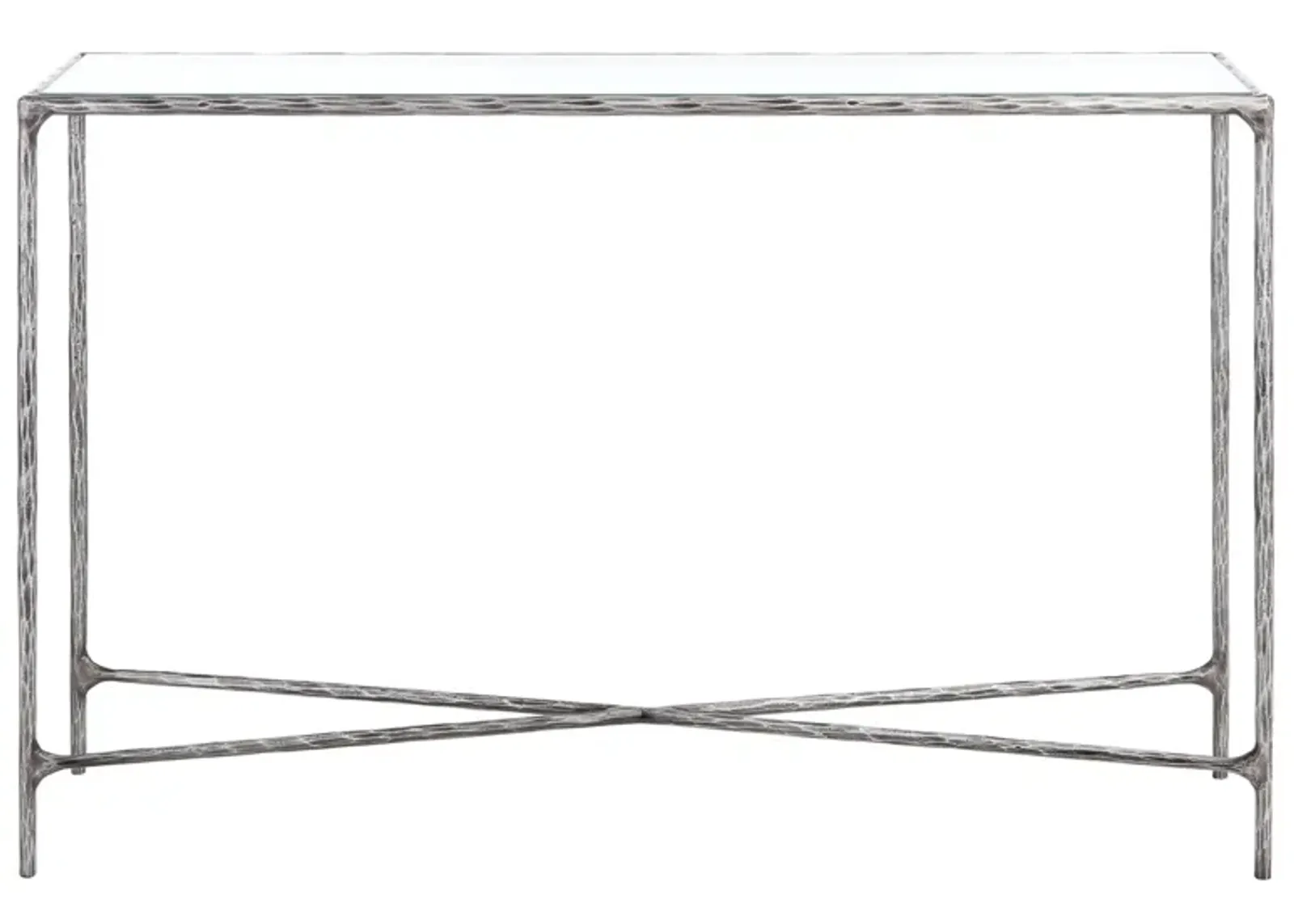 Errington Rectangle Console Table in Silver by Safavieh