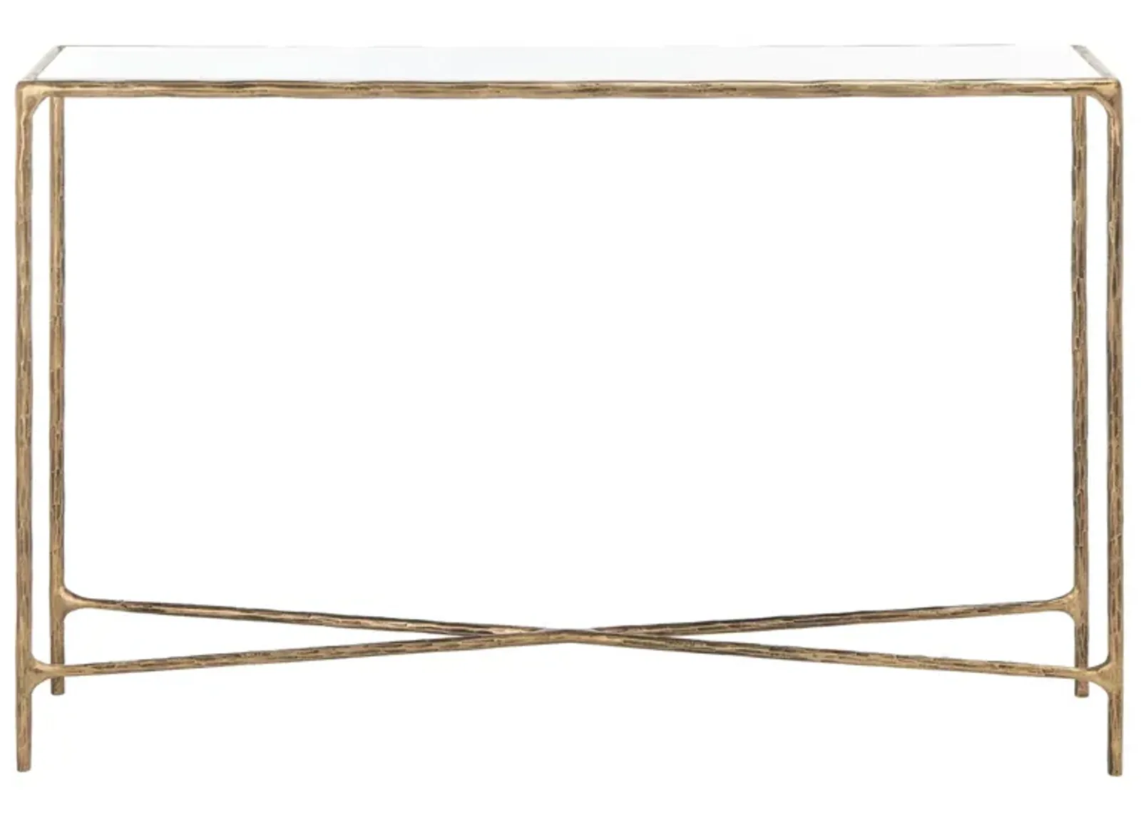 Errington Rectangle Console Table in White by Safavieh