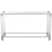 Estella Acrylic Console Table in Clear by Safavieh