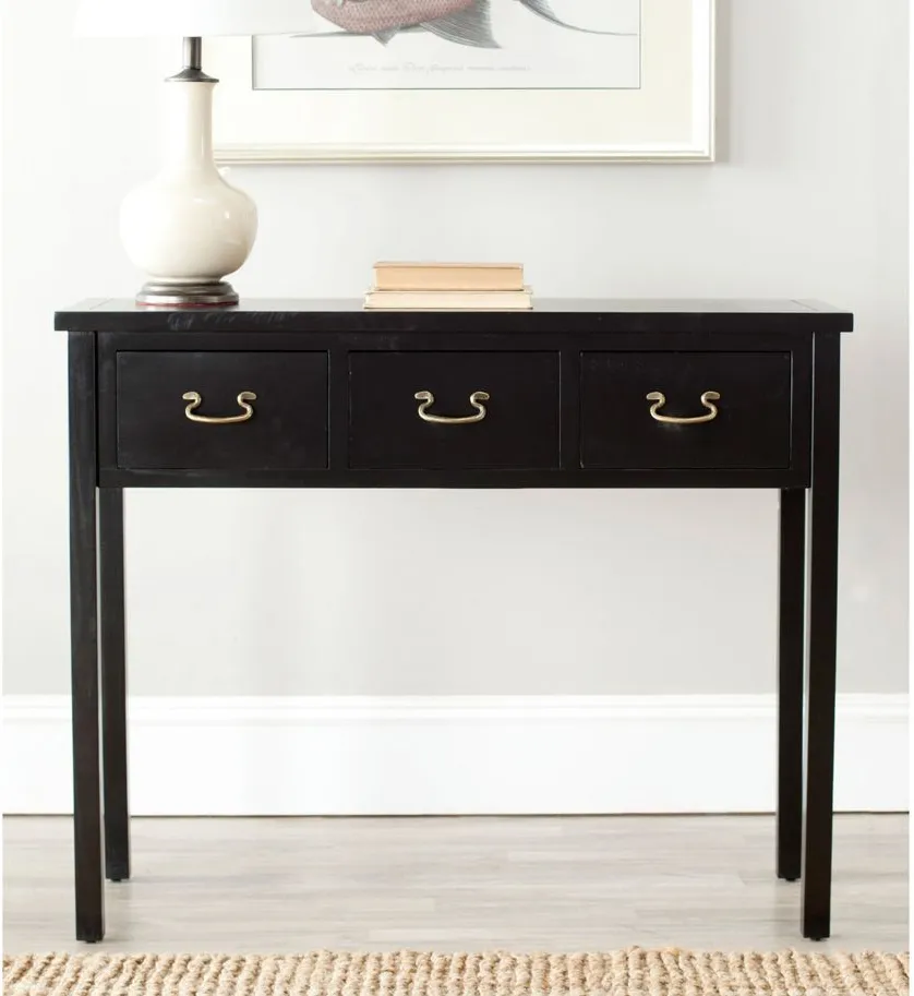 Etro Console Table in Black by Safavieh