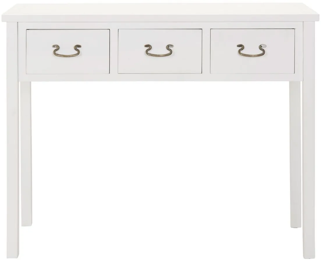 Etro Console Table in White by Safavieh