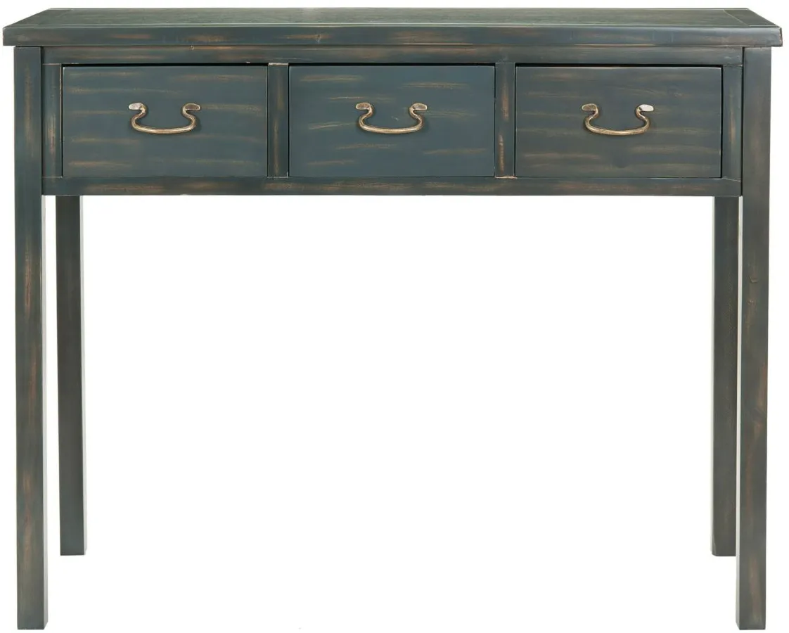 Etro Console Table in Dark Teal by Safavieh